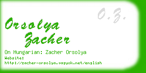 orsolya zacher business card